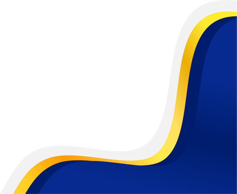 gold and blue abstract shape decoration